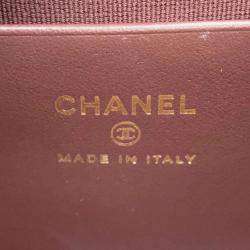 Pre Owned Chanel Timeless Classics Black Caviar Leather Chain Clutch Bag