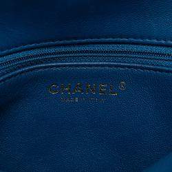 Pre Owned Chanel Blue Medium Lambskin Trendy CC Top Handle Bag