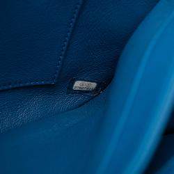 Pre Owned Chanel Blue Medium Lambskin Trendy CC Top Handle Bag