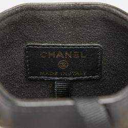 Pre Owned Chanel Brown Tweed Chain Around Phone Holder
