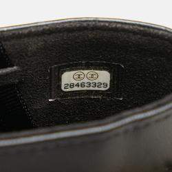 Pre Owned Chanel Brown Tweed Chain Around Phone Holder