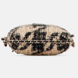 Pre Owned Chanel Brown Tweed Chain Around Phone Holder