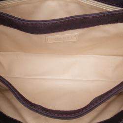Pre Owned Chanel Purple Quilted Iridescent Caviar Lady Pearly Flap Bag