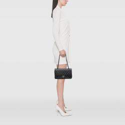 Pre Owned Chanel Black Medium Classic Caviar Double Flap