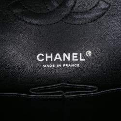 Pre Owned Chanel Black Medium Classic Caviar Double Flap
