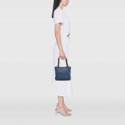 Pre Owned Chanel Blue Small CC Stitched Denim Tote