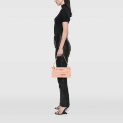 Pre Owned Chanel Pink Canvas Coco Chain Pochette