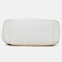 Pre Owned Chanel White Caviar Grand Shopping Tote