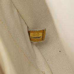 Pre Owned Chanel White Caviar Grand Shopping Tote