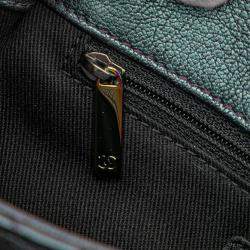 Pre Owned Chanel Purple Small Iridescent Goatskin Double Carry Waist Chain Flap