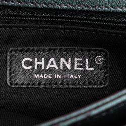 Pre Owned Chanel Purple Small Iridescent Goatskin Double Carry Waist Chain Flap