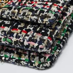 Pre Owned Chanel Multicolor Quilted Tweed 19 Wallet on Chain