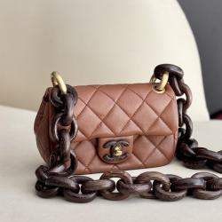 Pre Owned Chanel 23A Wooden Chain Shoulder Bag