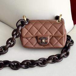 Pre Owned Chanel 23A Wooden Chain Shoulder Bag
