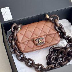 Pre Owned Chanel 23A Wooden Chain Shoulder Bag