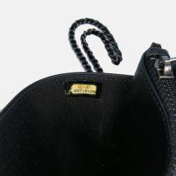 Pre Owned Chanel Black Lambskin Coco Boy Wallet On Chain