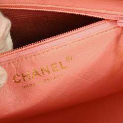 Pre Owned Chanel Pink Calfskin Medallion Tote Handbag