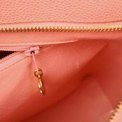Pre Owned Chanel Pink Calfskin Medallion Tote Handbag