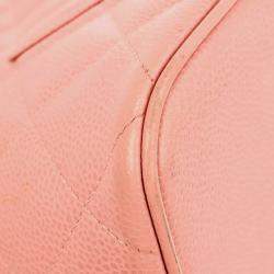Pre Owned Chanel Pink Calfskin Medallion Tote Handbag