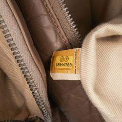 Pre Owned Chanel Brown Distressed Lambskin Lady Braid Bowler Bag
