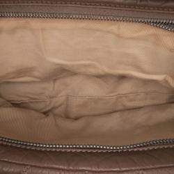 Pre Owned Chanel Brown Distressed Lambskin Lady Braid Bowler Bag