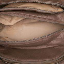 Pre Owned Chanel Brown Distressed Lambskin Lady Braid Bowler Bag