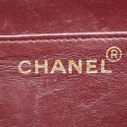 Pre Owned Chanel Coco Mark Deca Matelasse 34 Black Leather Chain Shoulder Bag
