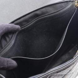 Pre Owned Chanel Matelasse Black Calfskin Leather Handbag 