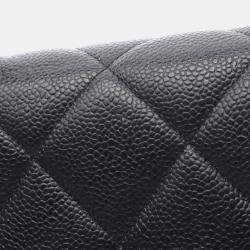Pre Owned Chanel Matelasse Black Calfskin Leather Handbag 