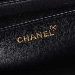 Pre Owned Chanel Matelasse Black Calfskin Leather Handbag 