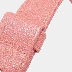 Pre Owned Chanel Boy Line Pink Calf Leather Shoulder Bag