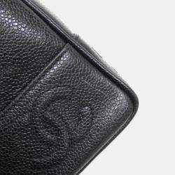Pre Owned Chanel Black Grained Leather Shoulder Bag GHW