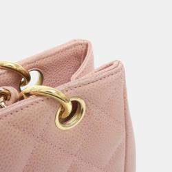 Pre Owned Chanel Pink Calf Leather Shoulder Bag