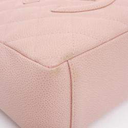 Pre Owned Chanel Pink Calf Leather Shoulder Bag