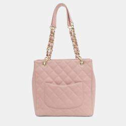Pre Owned Chanel Pink Calf Leather Shoulder Bag