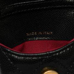 Pre Owned Chanel Mini Matelasse Coco Mark In Black Caviar Skin Waist Bag