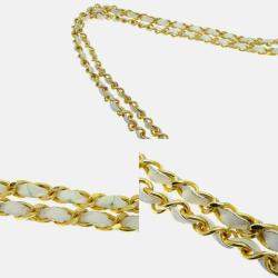 Pre Owned Chanel Paris Limited Edition Double Flap Shoulder Bag In White Lambskin