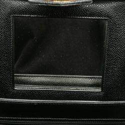 Pre Owned Chanel Coco Mark Vanity Bag Shoulder 2-Way Black Caviar Skin