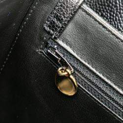 Pre Owned Chanel Coco Mark Vanity Bag Shoulder 2-Way Black Caviar Skin