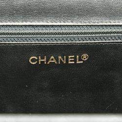Pre Owned Chanel Coco Mark Vanity Bag Shoulder 2-Way Black Caviar Skin
