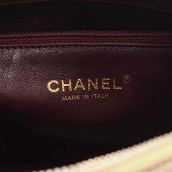 Pre Owned Chanel Matelasse Camera Bag Shoulder In Lambskin Leather  Gold
