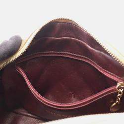 Pre Owned Chanel Matelasse Camera Bag Shoulder In Lambskin Leather  Gold