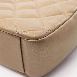 Pre Owned Chanel Matelasse Camera Bag Shoulder In Lambskin Leather  Gold