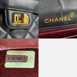 Pre Owned Chanel Shoulder Bag Lambskin Black