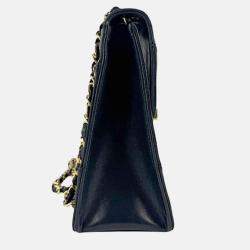 Pre Owned Chanel Shoulder Bag Lambskin Black