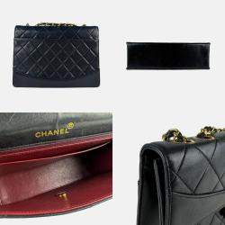 Pre Owned Chanel Shoulder Bag Lambskin Black