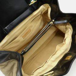 Pre Owned Chanel Matelasse In The Mix Chain Shoulder Tote Bag Handbag Leather Beige Black