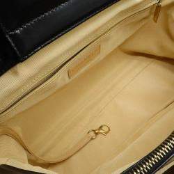 Pre Owned Chanel Matelasse In The Mix Chain Shoulder Tote Bag Handbag Leather Beige Black