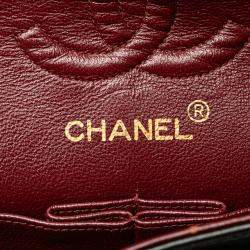 Pre Owned Chanel Black Small Classic Lambskin Double Flap