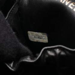 Pre Owned Chanel Vanity Black Leather Top Handle Bag